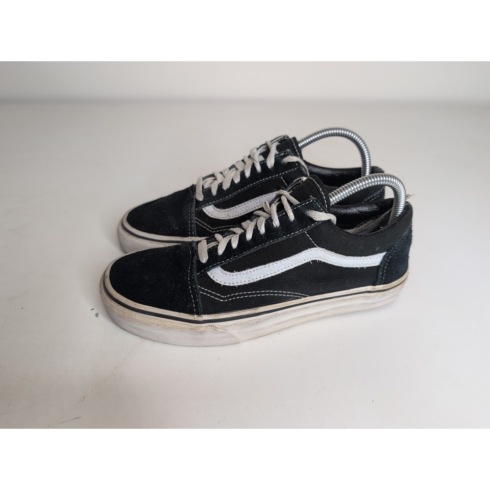 Vans Shoes Old Skool Skater Black White Suede Canvas Low Top M6.5 W8